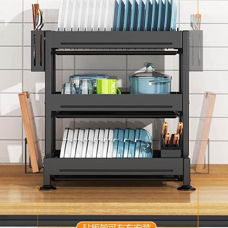厨房置物架碗盘多功能台面碗柜收纳架放碗架碗碟碗筷沥水架收纳盒,淘宝优惠券,粉丝福利购,淘宝优惠卷