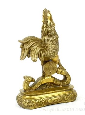 厂家直销纯铜鸡摆件铜小如意鸡家居工艺品摆设装饰品