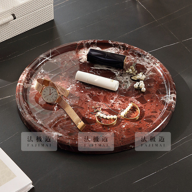 大理石香薰托盘浴室卫生间洗漱台样板房高级感首饰收纳盘置物果盘,淘宝优惠券,粉丝福利购,淘宝优惠卷