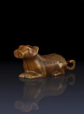 纯黄铜虎符摆件家居杜虎符镇纸装饰品兵符信物青铜器工艺品虎礼品