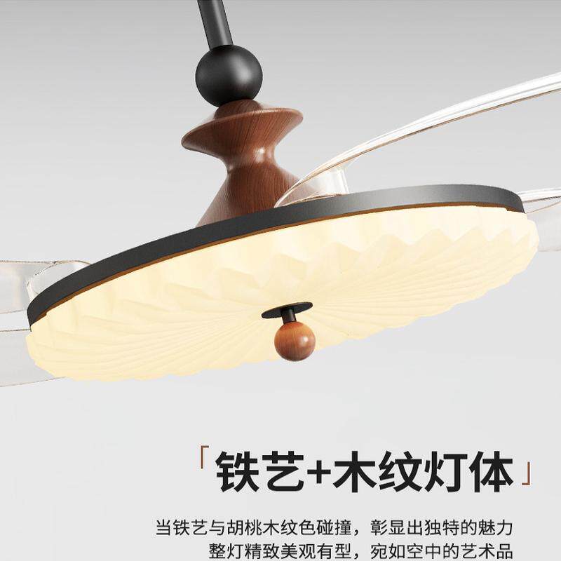 变频隐形餐厅风扇灯中古奶油风主卧室家用护眼全光谱吸顶灯吊扇灯,淘宝优惠券,粉丝福利购,淘宝优惠卷