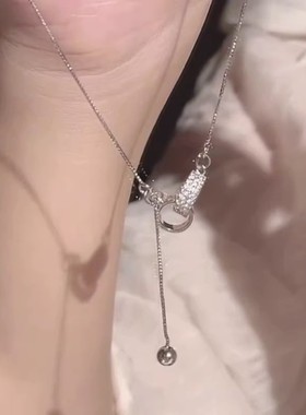 999纯银莫比乌斯环项链女生2025新款爆款轻奢小众网红情人节礼物