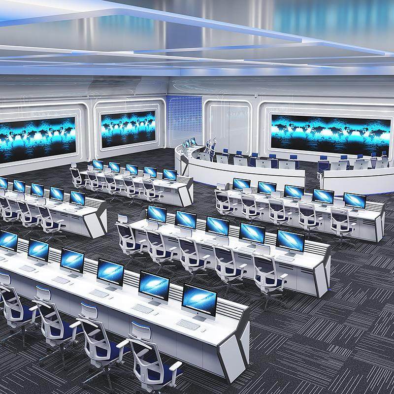 安防监控调度台烤漆控制台指挥中心席接警工作台弧形多媒体操作台,淘宝优惠券,粉丝福利购,淘宝优惠卷