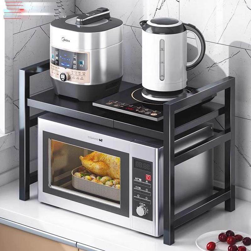 可伸缩子桌面电饭锅烤箱架台面厨房微波炉置物架双层支架收纳家用,淘宝优惠券,粉丝福利购,淘宝优惠卷