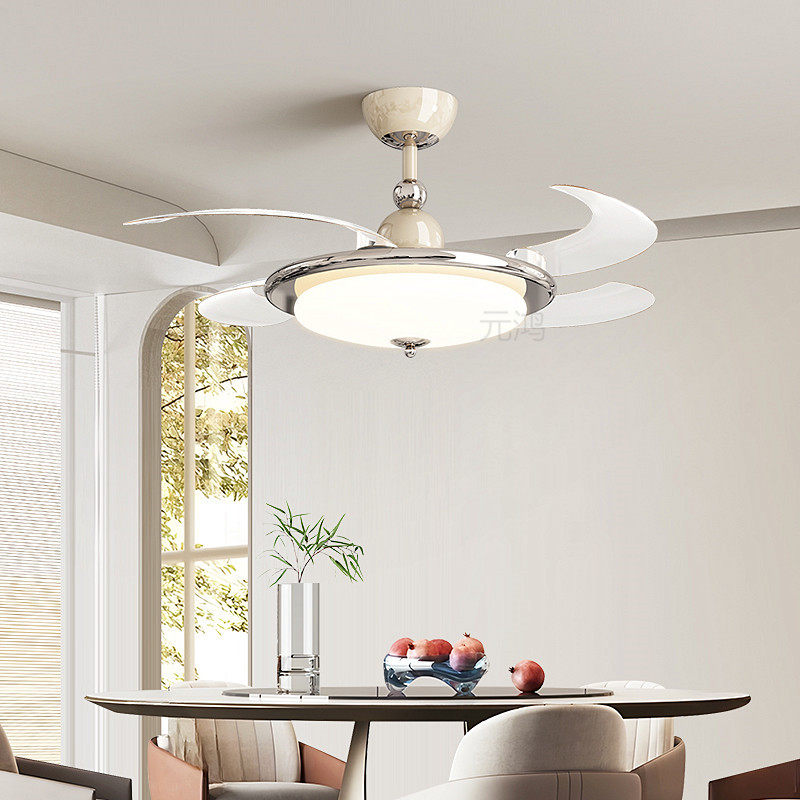 奶油风卧室风扇吊灯2025新款高级感隐形客厅餐厅房间儿童房风扇灯,淘宝优惠券,粉丝福利购,淘宝优惠卷