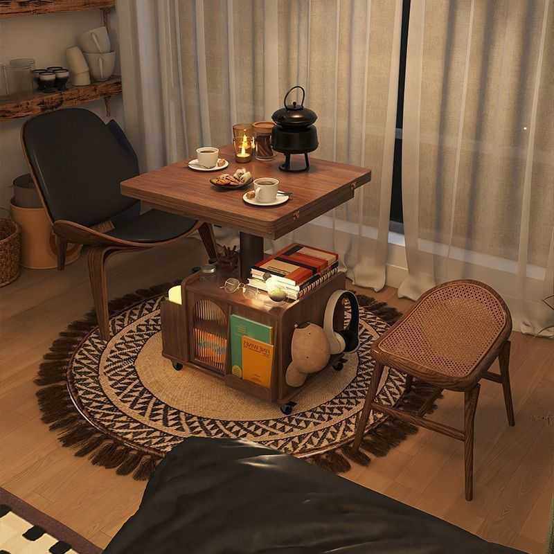 实木升降茶几移动推车茶桌折叠餐桌小户型茶台多功能客厅沙发边柜,淘宝优惠券,粉丝福利购,淘宝优惠卷
