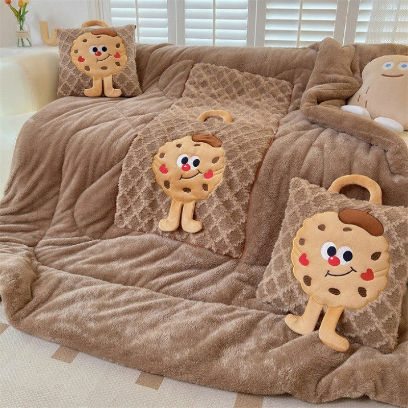 多功能抱枕被卡通曲奇汽车腰靠坐垫车载午休毯沙发空调被午睡被子,淘宝优惠券,粉丝福利购,淘宝优惠卷