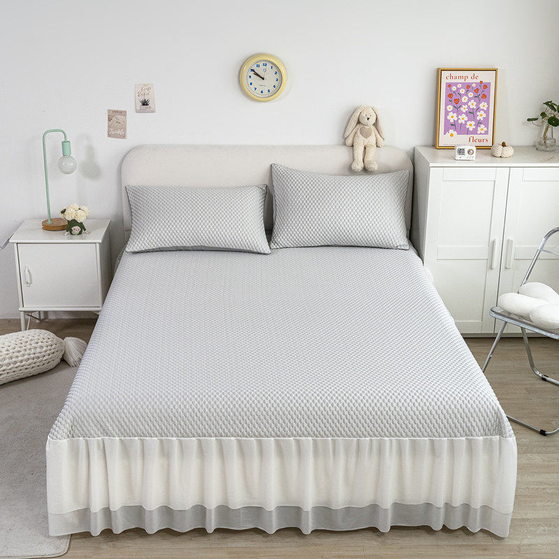 床裙款冰丝凉感豆豆凉席三件套空调软席子可水洗机洗折叠夏季床罩,淘宝优惠券,粉丝福利购,淘宝优惠卷