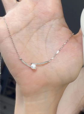 珍珠999纯银项链女款轻奢小众高级感2025新款爆款吊坠锁骨链颈链