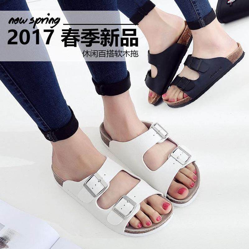 软木拖情侣韩版鞋女夏沙滩学生防滑季大码凉鞋男凉拖鞋平底一字拖,淘宝优惠券,粉丝福利购,淘宝优惠卷