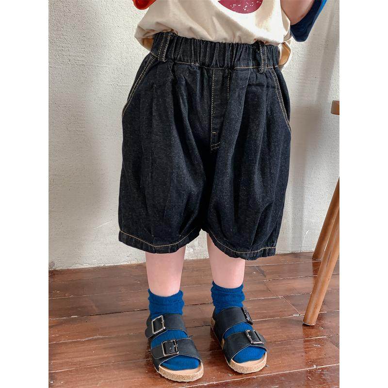 暮晨家新款夏装2024男童薄款棉质牛仔中裤宝宝宽松阔腿裤五七分裤,淘宝优惠券,粉丝福利购,淘宝优惠卷