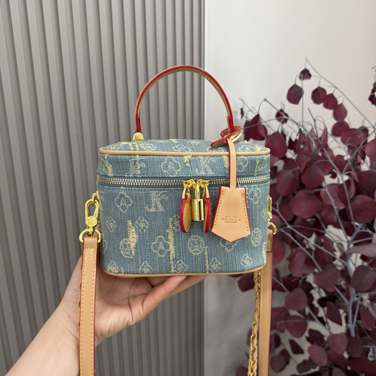 2025新款超火牛仔布迷你链条盒子包时尚百搭单肩斜挎高级感手提包,淘宝优惠券,粉丝福利购,淘宝优惠卷