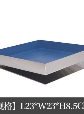 北欧ins金属方形托盘收纳盘置物饰品简约样板间家居彩色餐盘茶盘