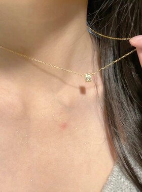 999纯银小蛮腰项链女生轻奢小众高级感转运珠锁骨链新款2025爆款