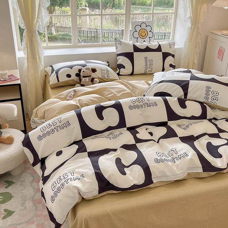 单印花全棉床单枕套床单纯棉学生宿舍三件套床笠小清新四件套被套,淘宝优惠券,粉丝福利购,淘宝优惠卷