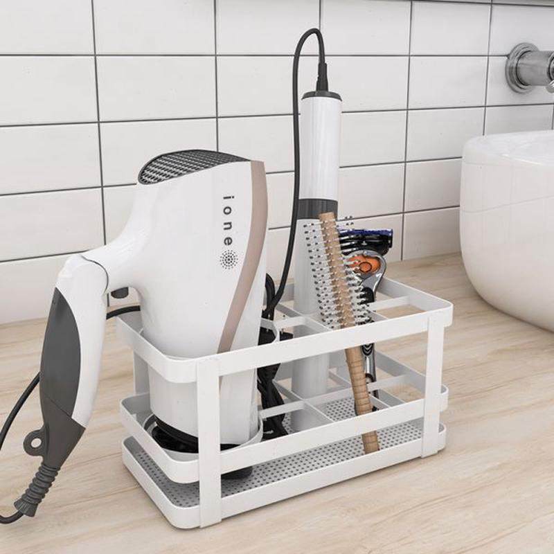 风筒牙刷桌面神器吹风机置物架免打孔一体式电放分类洗漱台收纳架,淘宝优惠券,粉丝福利购,淘宝优惠卷