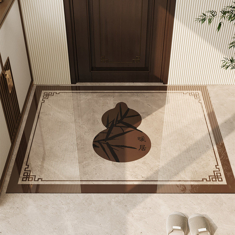 入户地垫软玻璃透明国风中式2025新款免洗可擦门垫可裁剪定制地毯,淘宝优惠券,粉丝福利购,淘宝优惠卷