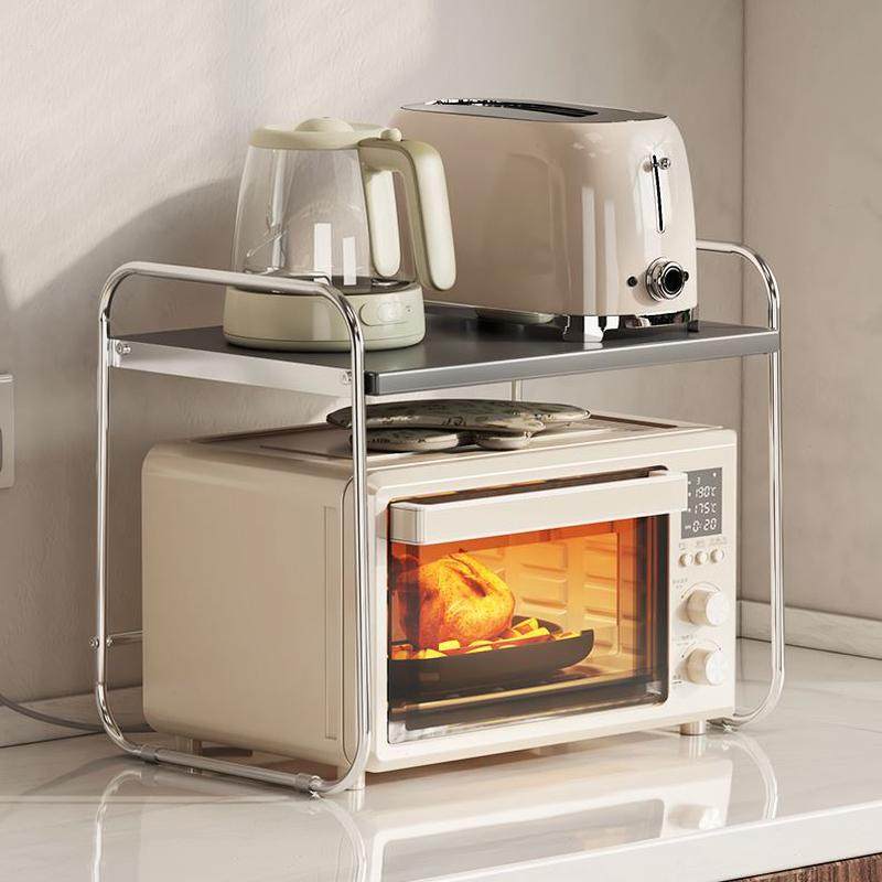 收纳架支架电饭锅烤箱收纳架多功能台面架子厨房微波炉置物架双层,淘宝优惠券,粉丝福利购,淘宝优惠卷