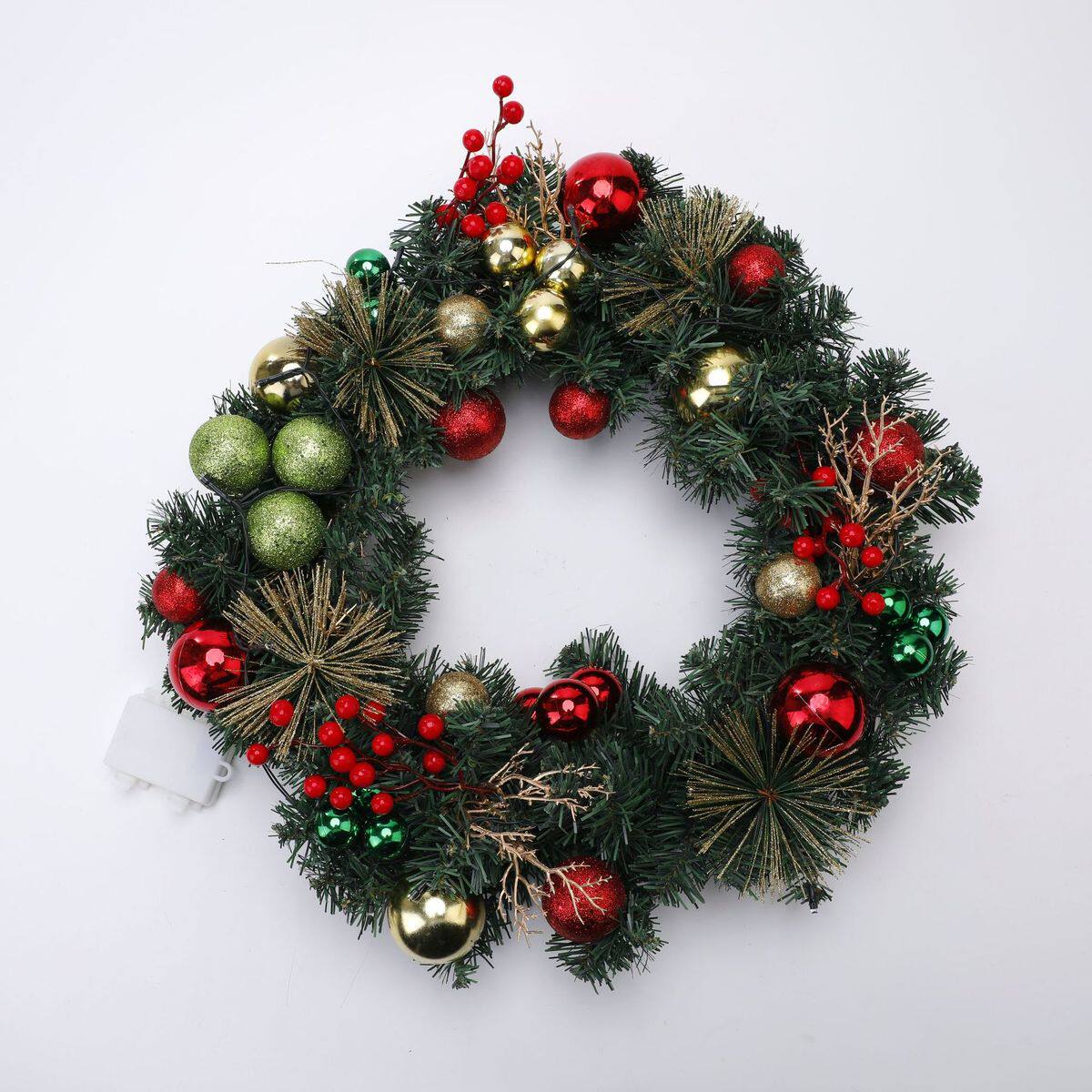 场景装饰布置门挂圣诞花环仿真节日道具门挂仿真花圈橱窗装饰品 - 图1