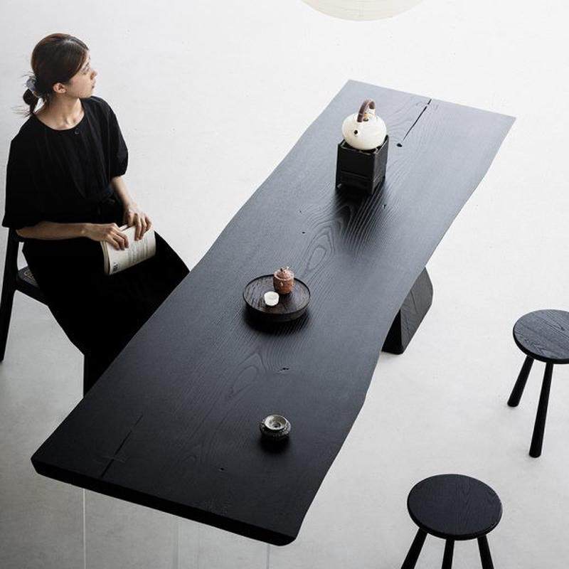 白蜡木餐桌家用桌子民宿茶台侘寂亚克力实木大板茶桌几碳风叁 化,淘宝优惠券,粉丝福利购,淘宝优惠卷