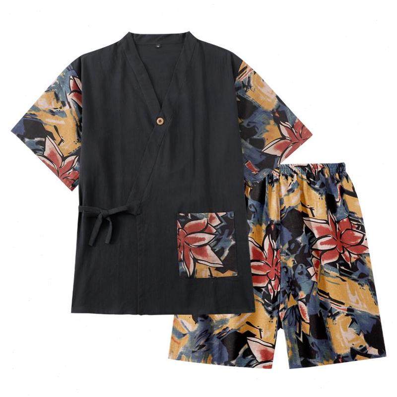 开衫家居睡衣日式汗蒸服女亚麻情侣服浴新款浴衣大码纯棉可爱和服,淘宝优惠券,粉丝福利购,淘宝优惠卷