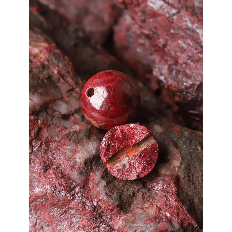 原矿朱砂圆珠 原石辰砂散珠本命年手链手串吊坠diy配饰品湘西原矿,淘宝优惠券,粉丝福利购,淘宝优惠卷