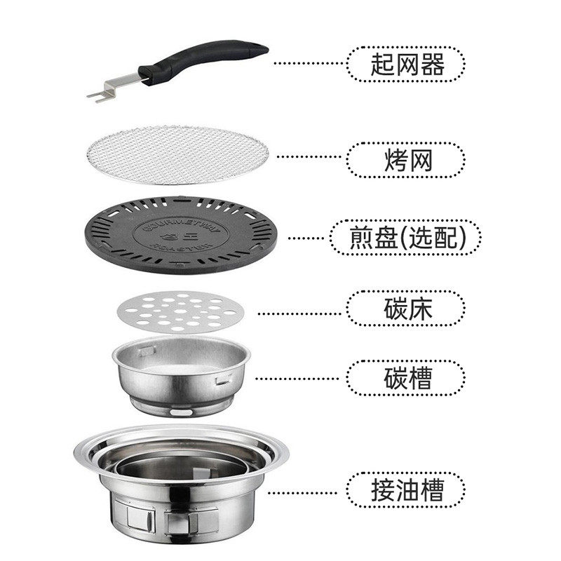 围炉煮茶桌子实木火锅烧烤烤肉桌椅冬天茶桌阳台庭院圆桌家用商用,淘宝优惠券,粉丝福利购,淘宝优惠卷