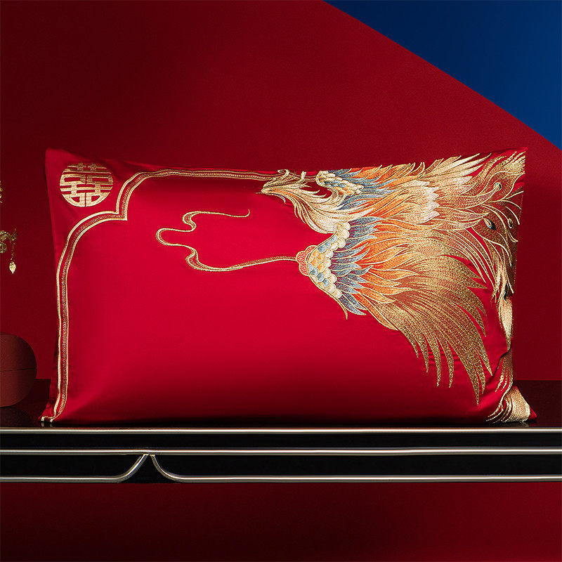 大红喜被婚礼陪嫁长绒棉婚庆四件套高档龙凤刺绣全棉结婚床上用品,淘宝优惠券,粉丝福利购,淘宝优惠卷