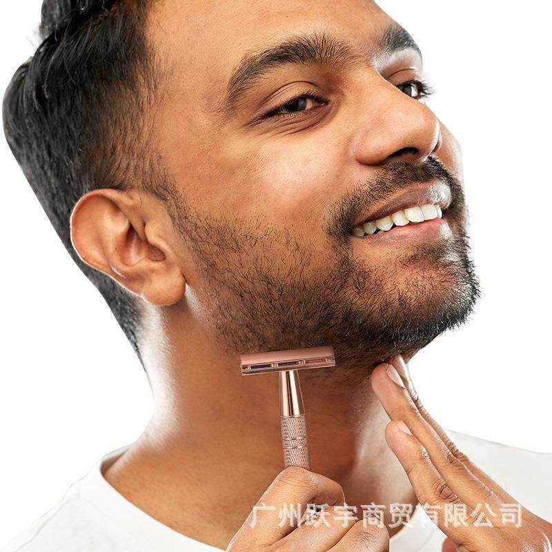 老式剃须刀玫瑰金底座老式刮胡刀老式手动剃须刀双面刀片剃须刀,淘宝优惠券,粉丝福利购,淘宝优惠卷