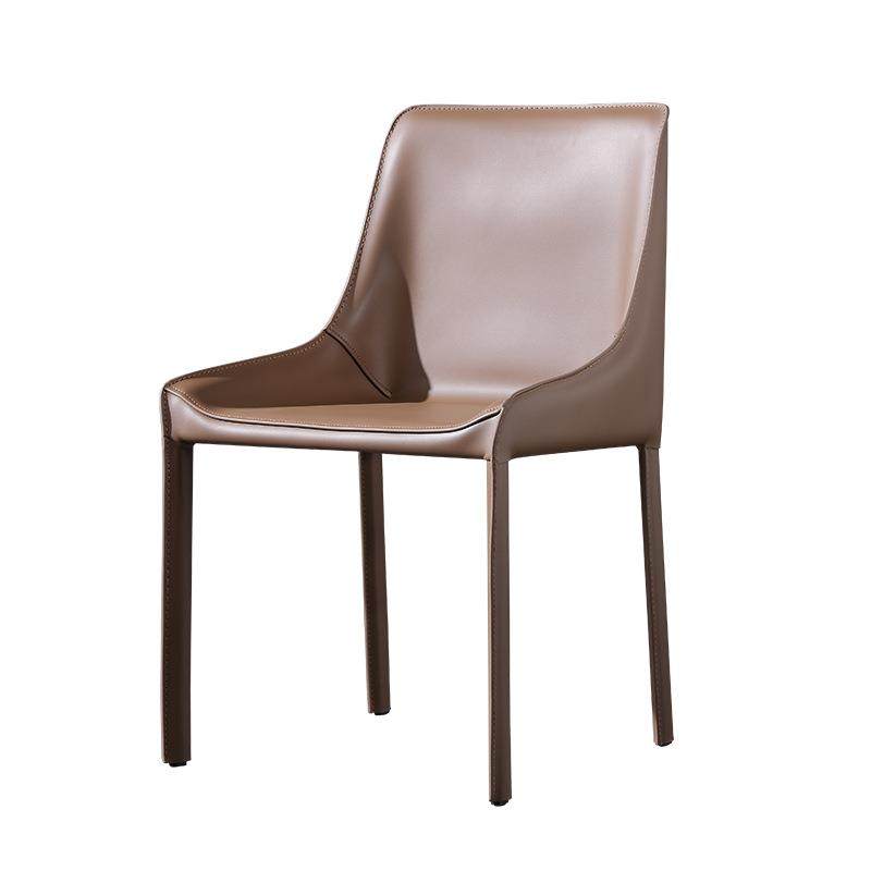 马鞍皮餐椅家用设计师书桌椅意式极简酒店餐厅靠背凳子北欧风,淘宝优惠券,粉丝福利购,淘宝优惠卷