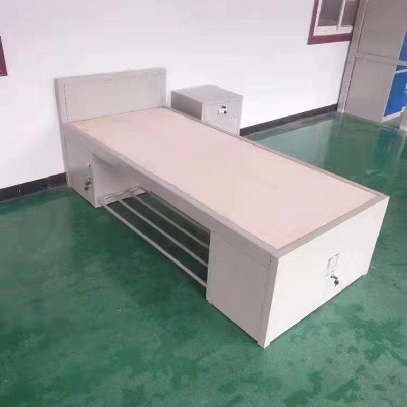 钢制单层床单人床铁艺床宿舍铁架床简约现代加厚钢床带储物柜,淘宝优惠券,粉丝福利购,淘宝优惠卷