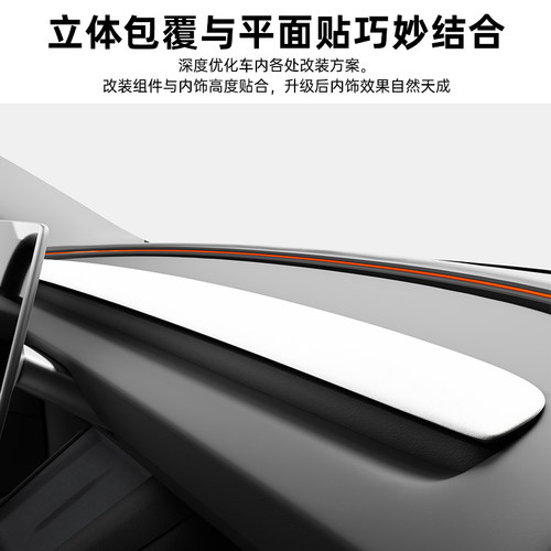 适用特斯拉仪表台出风口装饰贴焕新ModelY/L/3中控条车内改装配件 - 图3