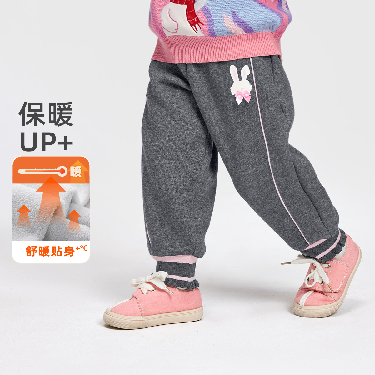女童裤子加绒秋冬婴儿大屁屁裤加厚宝宝长裤新款小童童装儿童冬装