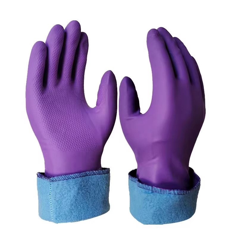 冬季加绒保暖防水洗碗手套橡胶加厚洗衣服塑胶皮乳胶厨房耐用家务