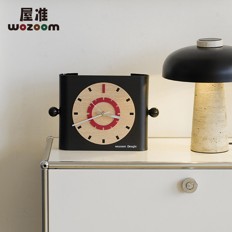 WOZOOM屋准入户玄关桌面座钟摆件客厅电视柜网红创意时钟装饰品,淘宝优惠券,粉丝福利购,淘宝优惠卷