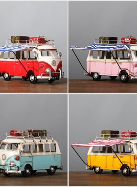 快速发货a复古怀旧老爷车美式老式汽车模型创意摆件家居玄关客厅