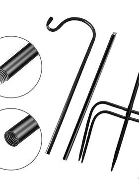 跨境热销牧羊人挂钩铁件工艺品户外防锈庭院地插牧羊钩可拆卸挂钩