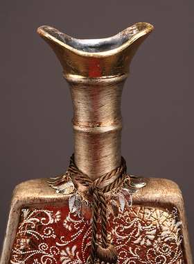 欧式树脂花瓶h创意玄关摆件电视柜摆设装饰品客厅样板间美式工艺