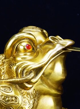 铜金蟾三足金蟾i摆件大小号店铺开业礼品家居客厅玄关办公室装饰