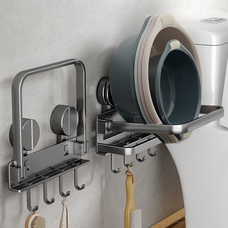 浴室吸盘脸盆架折叠m免打孔壁挂式卫生间收纳置物架厨房洗菜盆架,淘宝优惠券,粉丝福利购,淘宝优惠卷