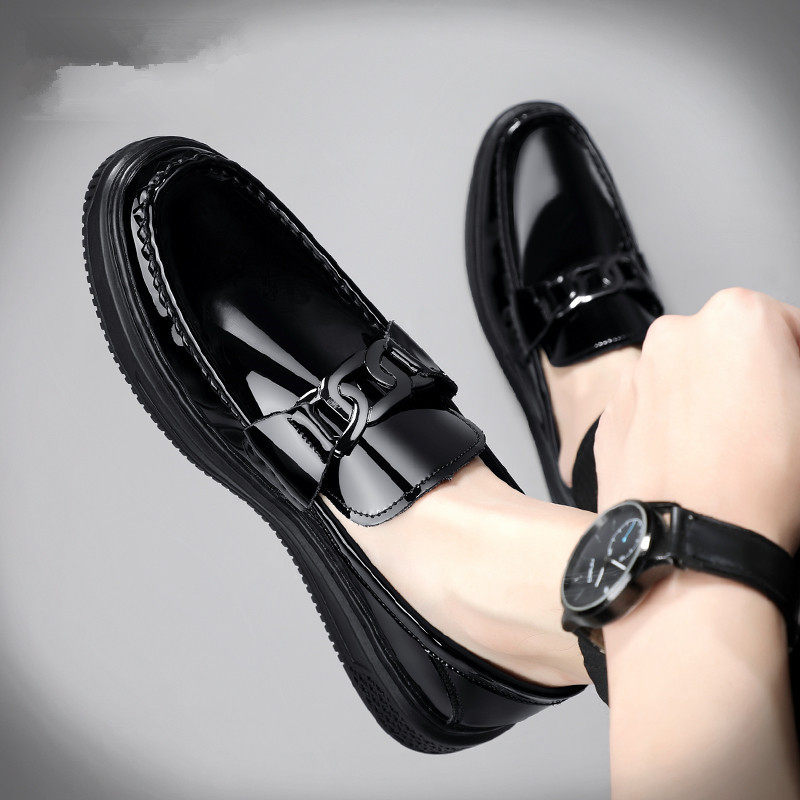 豆豆鞋真皮软底新款漆皮亮面时尚潮流男鞋百搭男士休闲皮鞋男,淘宝优惠券,粉丝福利购,淘宝优惠卷