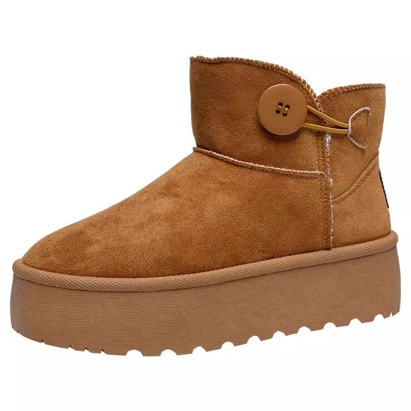 人本厚底雪地靴女2025冬季新款