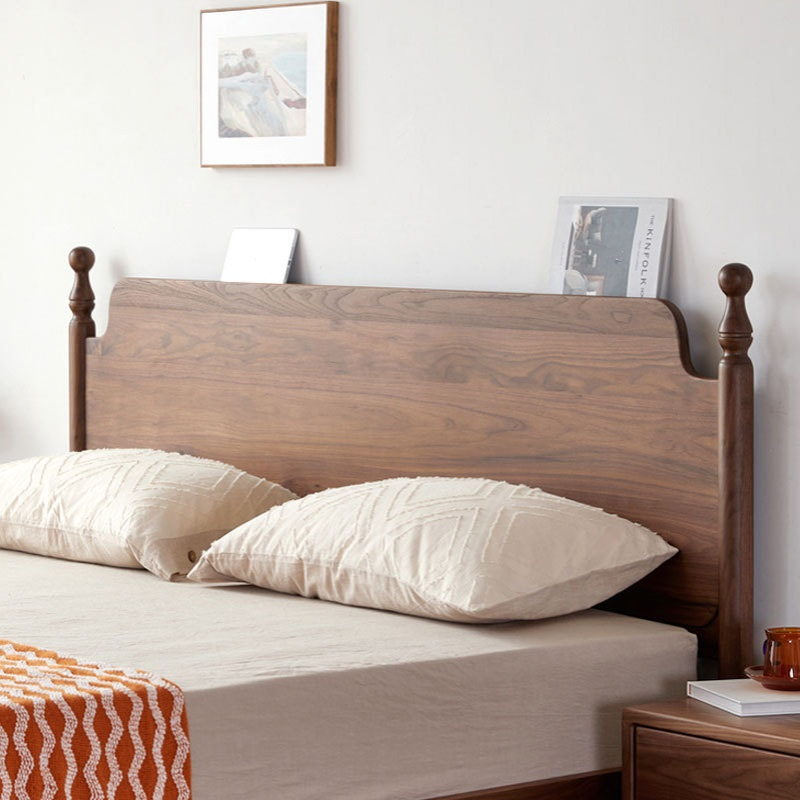 北美黑胡桃木实木床复古1.5单人现代主卧1.8米法式双人床中古简约 - 图2