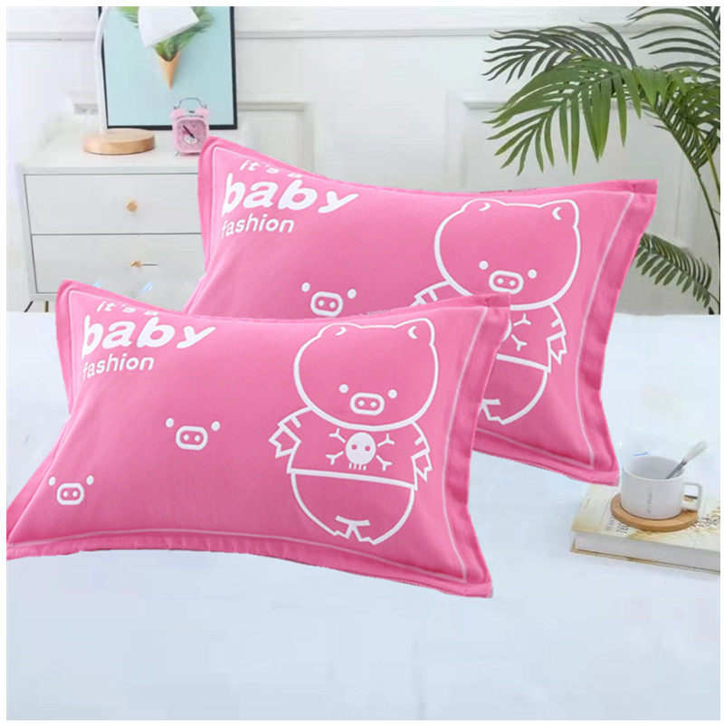 小枕套纯棉40ix60全棉纱布四季卡通吸汗加厚幼儿园乳胶枕头套儿童,淘宝优惠券,粉丝福利购,淘宝优惠卷