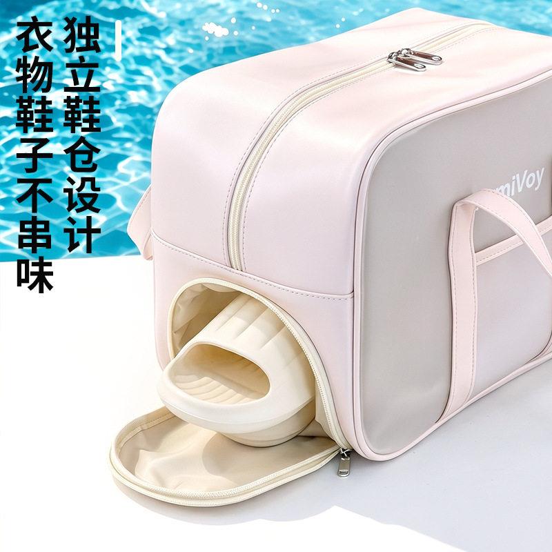 Cross-border large-capacity frosted swimming bag travel vacation seaside beach bag fitness sports yoga wash handbag