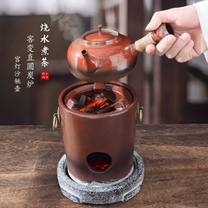 围炉煮茶窑c变炭炉砂铫壶煮茶壶套装家用室外工夫电碳两用茶炉套,淘宝优惠券,粉丝福利购,淘宝优惠卷