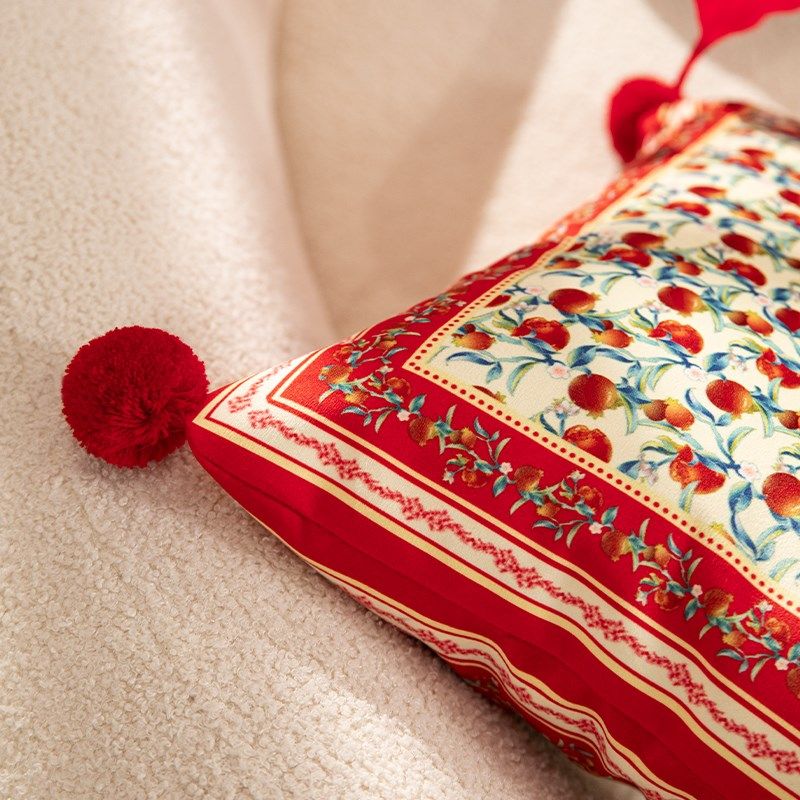 轻奢高级感美式抱枕客厅沙发高z颜值靠枕靠垫婚房布置红色床头枕,淘宝优惠券,粉丝福利购,淘宝优惠卷
