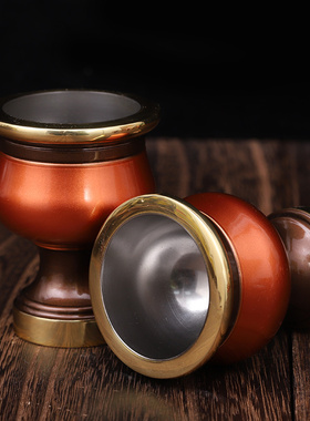 双色光身供水f杯家用纯铜供奉酒杯供关公财神地主爷酒杯圣水杯摆