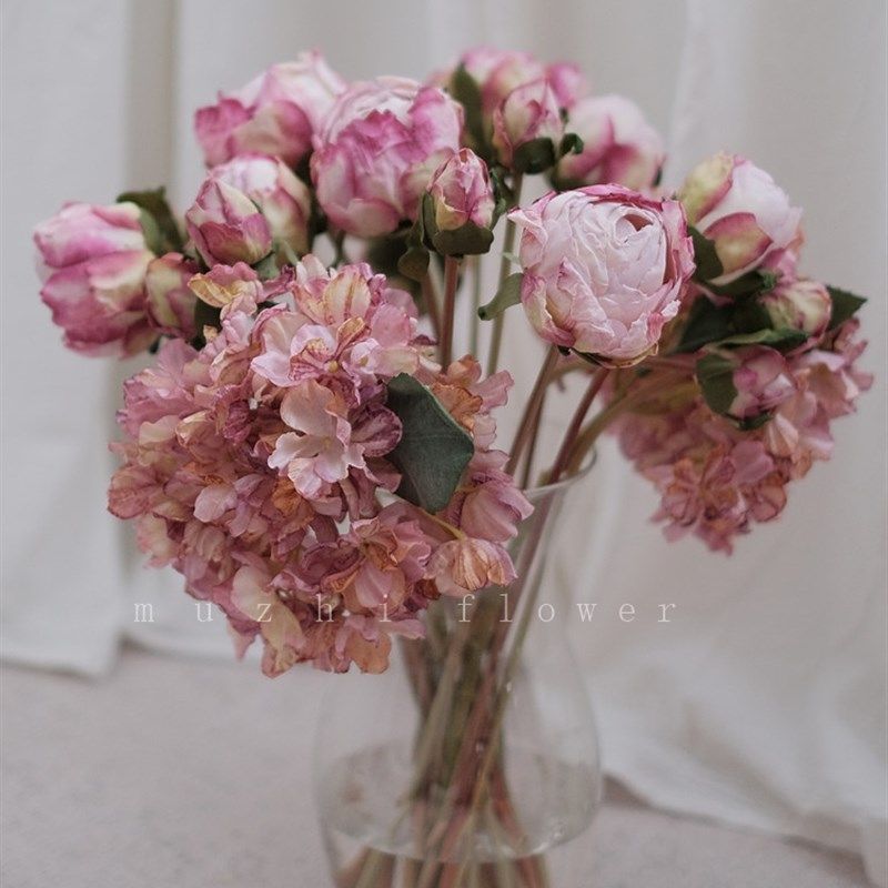 仿真花芍药玫瑰花束花p艺套装客厅装饰加花瓶欧式家居餐桌室内假,淘宝优惠券,粉丝福利购,淘宝优惠卷