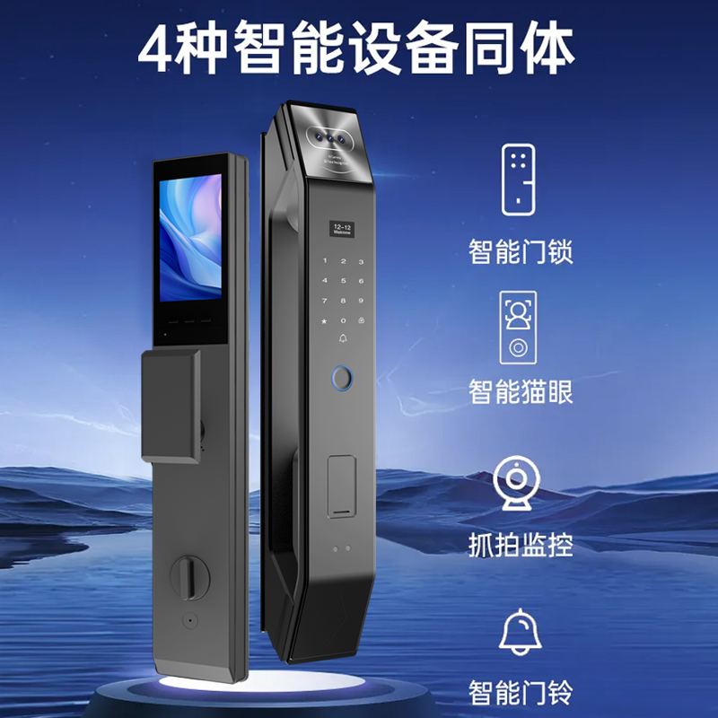 凯迪仕人脸识别指纹锁p30promax家用防盗门智能门锁入户门密码锁 - 图2